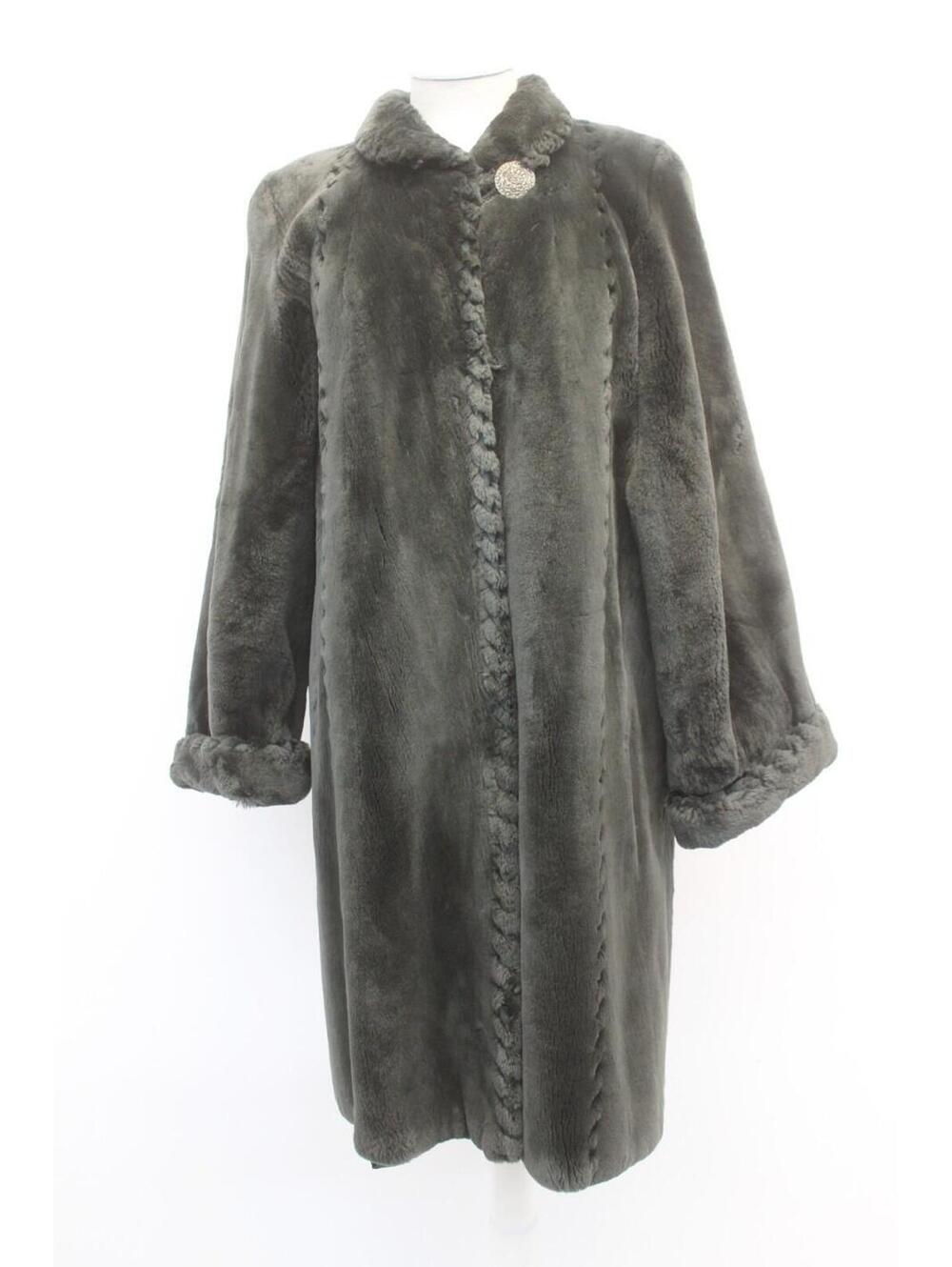 EXCELLENT GREEN SHEARED BEAVER FUR COAT JACKET WOMEN WOMAN SIZE 6-8 SMALL/MEDIUM